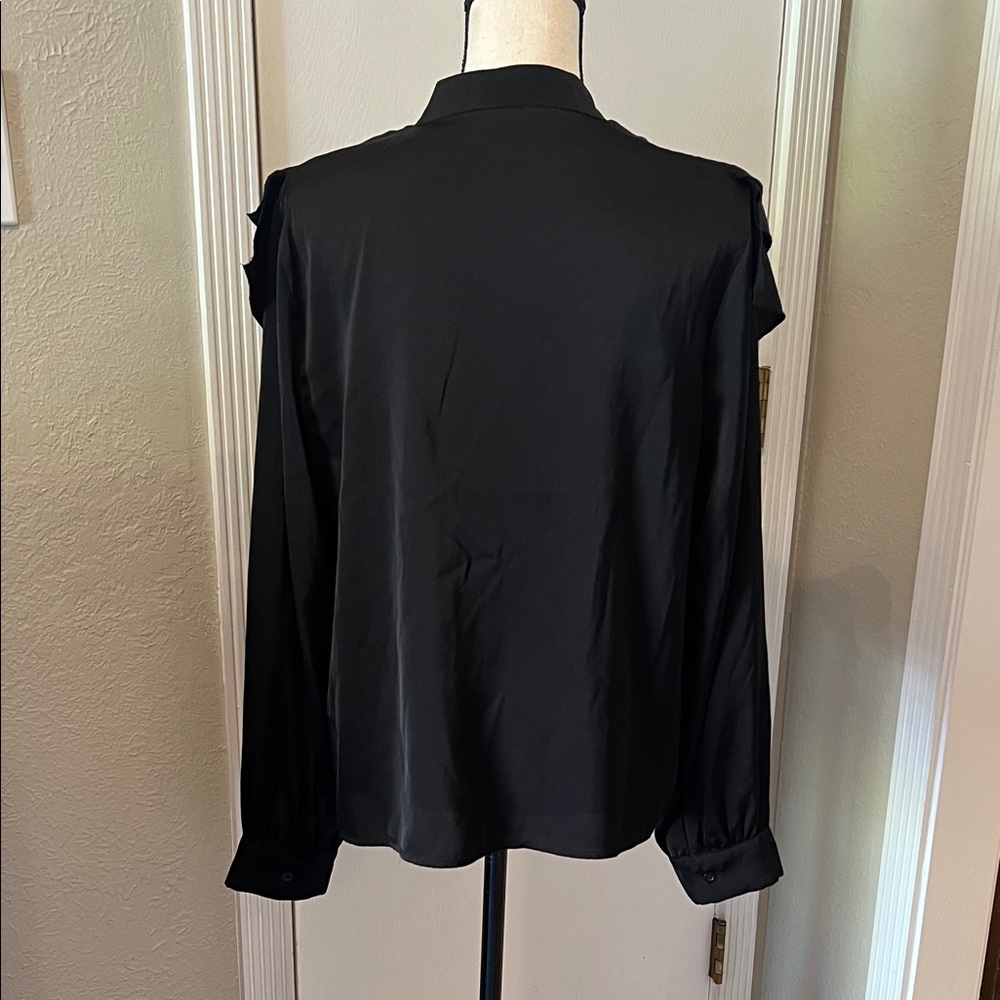 SHEIN Black Ruffled Blouse - Picture 4 of 5